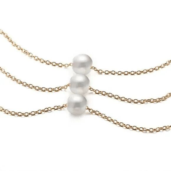 2/$21 Ladies Triple Pearl Necklace - Picture 3 of 5